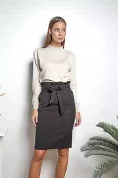 Юбка женская S&amp;T 3071 + пояс (42, Черный)