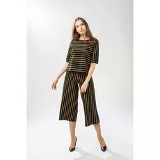 Комплект женский (B) Beaute (блузка к/р+брюки) KM92 (46, Черный)