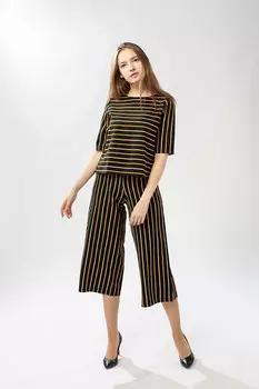 Комплект женский (B) Beaute (блузка к/р+брюки) KM92 (42, Черный)