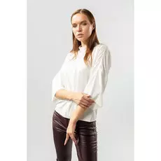 Комплект женский (блузка+брюки) (B) STOLNIK 811 (S, Белый/Бордовый)