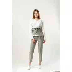 Комплект женский (блузка+брюки+пояс) (B) STOLNIK 804 (L, Серый)