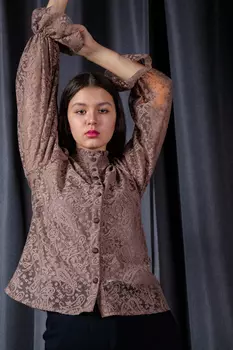 Комплект женский (блузка+топ) (B) Dress Code M.A 038 (36, Коричневый)