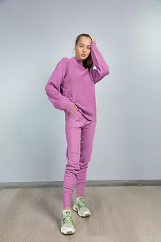 Комплект женский (Кофта + брюки) STOLNIK 6609 (M-L, Темно-Розовый)