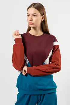 Комплект женский (толстовка + брюки) (B) STOLNIK 801 (M, Синий/Бордовый)