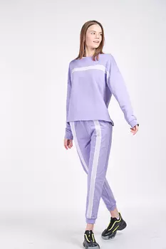 Костюм женский спорт (толстовка+брюки) (B) STOLNIK KM100 (50, Сиреневый)