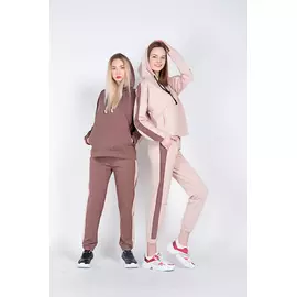 Костюм женский спорт (толстовка+брюки) (B) STOLNIK KM102 (50, Черный)