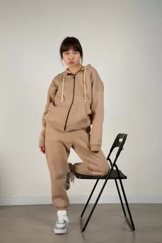 Костюм женский (толстовка + брюки) (B) STOLNIK KM124 (46, Черный)