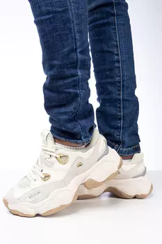 Кроссовки женские Prima D'arte HK90112 (39, Бежевый)