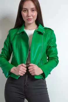 Куртка женская AFTF BASIC к/з W2248 (M, Зеленый)