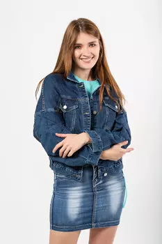 Куртка женская джинс STOLNIK F1028-13 (M, Синий)