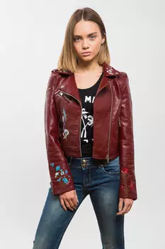 Куртка женская к/з Aftf Basic 1778 (XL, Бордовый)