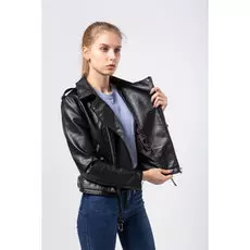 Куртка женская к/з Aftf Basic 1924 (M, Черный)