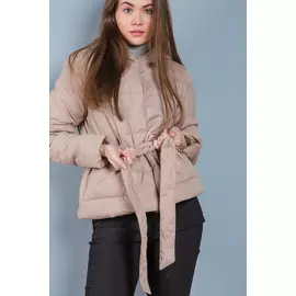 Куртка женская STOLNIK 6918 + пояс (XL, Черный)