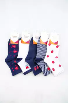 Носки женские Супер HSY-83 (5 шт) (37-42, Синий)