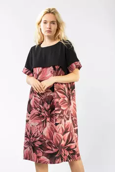 Платье женское (B) Beauty A472 (56, Синий/Черный)