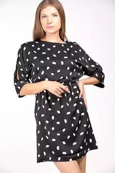 Платье женское (B) STOLNIK A569 (44, Черный/Белый)