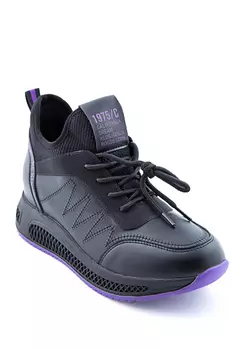 Полуботинки (кроссовки) женские SIDESTEP XXD-1668 иск кож (39, Черный)