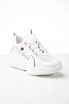 Полуботинки (кроссовки) женские V.I.KONTY (иск кож + сетка) GL9209-2 (40, Белый)