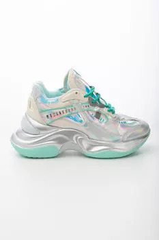 Полуботинки женские SIDESTEP 197-1 иск.кожа (39, Серебряный)