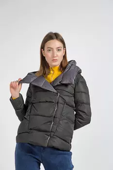 Пуховик женский FOFOSHOP 2019-1 (XL, Темно-Серый)