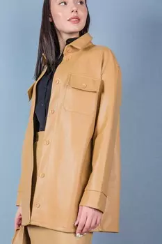 Рубашка женская (B) STOLNIK 022 к/з + ремень (42, Черный)