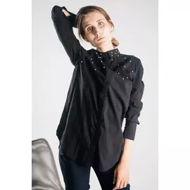 Рубашка женская (B) STOLNIK 270 д/р (50, Черный)