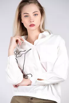 Рубашка женская (B) STOLNIK 359 (46, Черный)