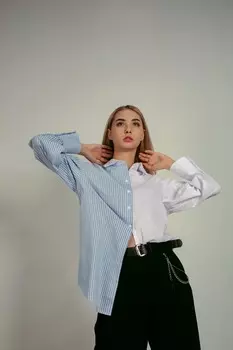 Рубашка женская (B) STOLNIK 461 (46, Голубой)