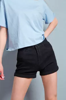 Шорты женские джинс Rajojo KT7001 (26, Черный)