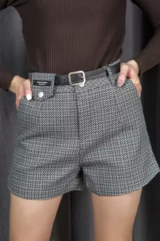 Шорты женские S&amp;T 6799 + ремень (40, Черный)