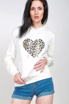 Толстовка женская Queen 709 (M-L, Белый)