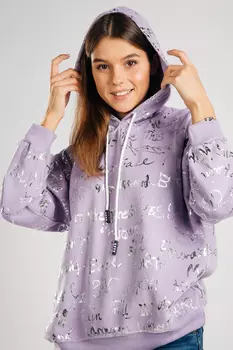 Толстовка женская Yasiping F7505 (M-L, Сиреневый)