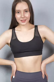 Топ женский спорт QianCaifeiEr T2067WX (L, Черный)