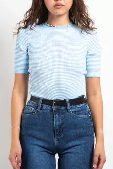 Топ женский вязанный (T) STOLNIK 01 (42-44, Розовый/Белый)