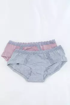 Трусы комплект Cherry girl 61501 (S, Серый/Синий)