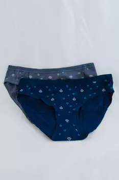 Трусы комплект Cherry girl 61517 (XL, Синий/Белый)