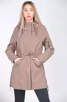 Ветровка женская STOLNIK B544 (50, Кофейный/Сиреневый)