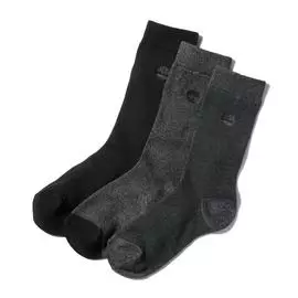 3 Pair Marled Ribbed Pique Crew