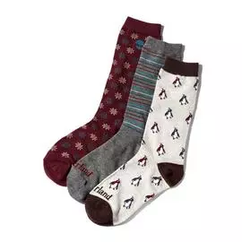 3 Pair Novelty Crew Christmas Gift Box