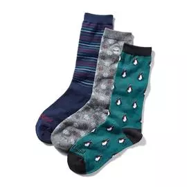 3 Pair Novelty Crew Christmas Gift Box