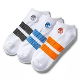 3 Pair Striped No Show