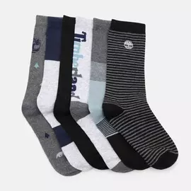 6 Pair Geo Mix Stripe Giftbox