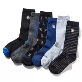 6 Pair Logo Stripe Mix Crew Gift Box