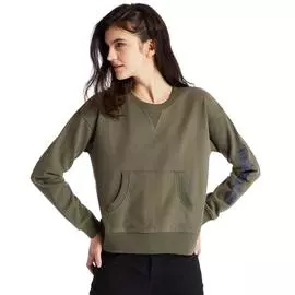 Crew Neck Linear Logo On Sleeve