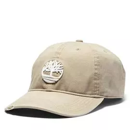 Distressed Baseball Cap with Tree Logo