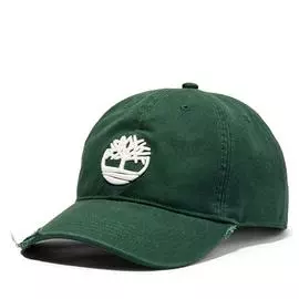 Distressed Baseball Cap with Tree Logo