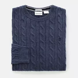 Phillips Brook Lambswool Cable Crew