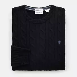 Phillips Brook Lambswool Cable Crew