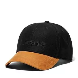 Wool Baseball Cap With Faux Suede Brim