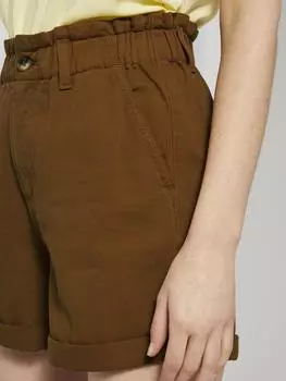Constructed twill shorts